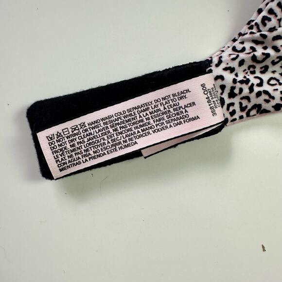Victoria's Secret 34C Body By Victoria Pink & Black Cheetah Print Push Up Bra - Picture 8 of 8
